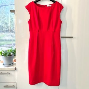 Calvin Klein Red Sheath Dress (size 6)